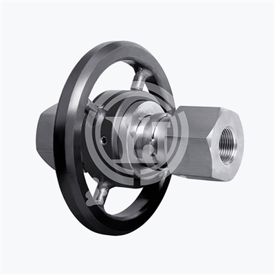 Self-sealing quick coupling with handwheel